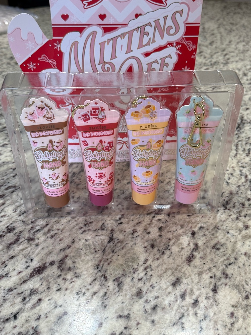 P. Louise Mittens Off. Nice  Hydrating Hand Cream Set. New